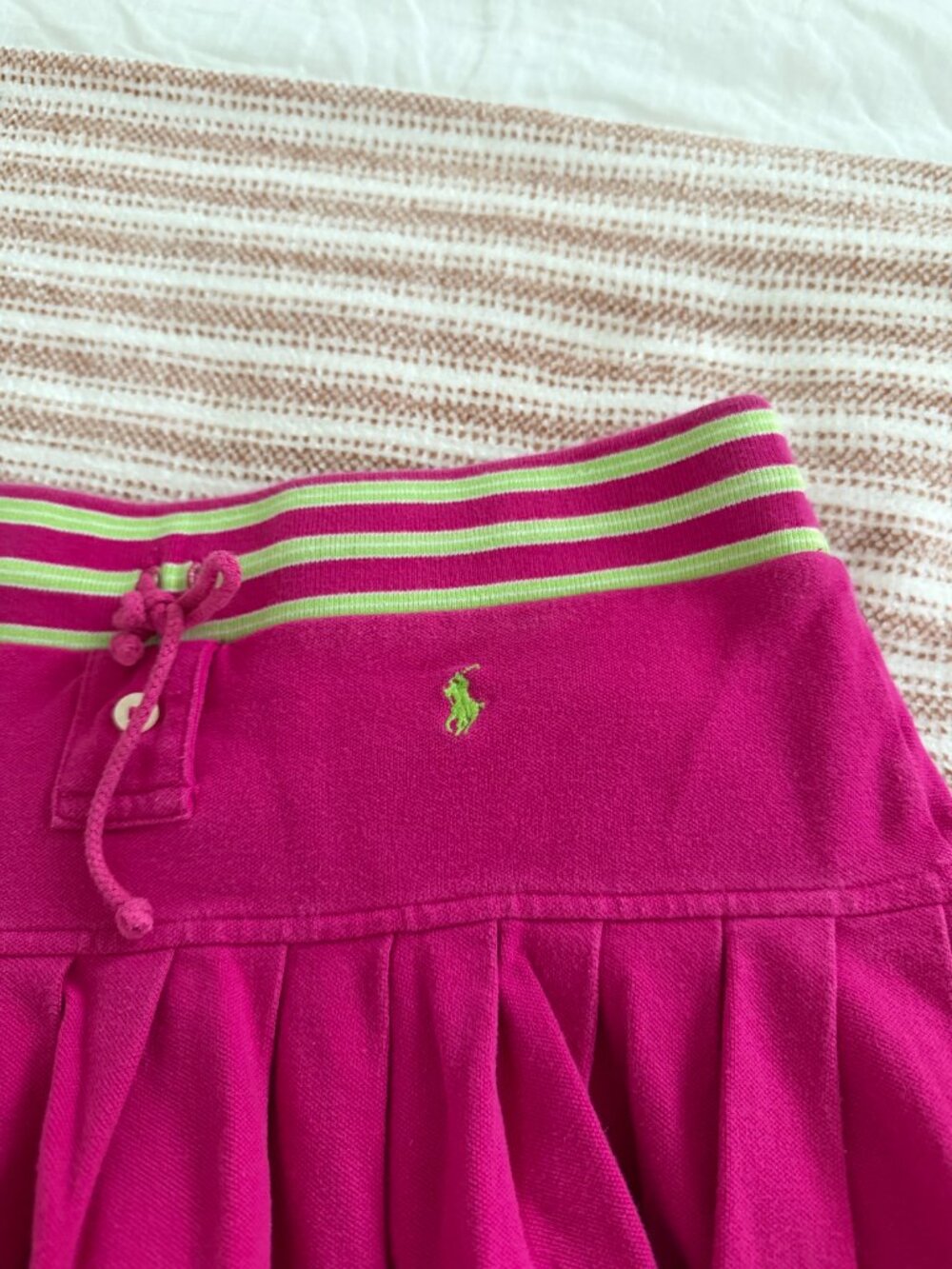 Vintage Ralph Lauren Pink Pleated Mini Tennis Skort Y2K Prep - Picture 2 of 5